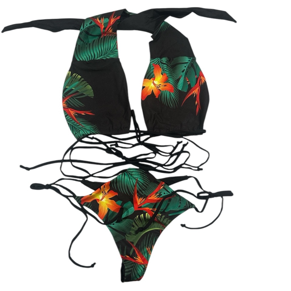 Napalé Swim Tropical Print Two Piece Swimsuit ~ Multiway ~ BNWT